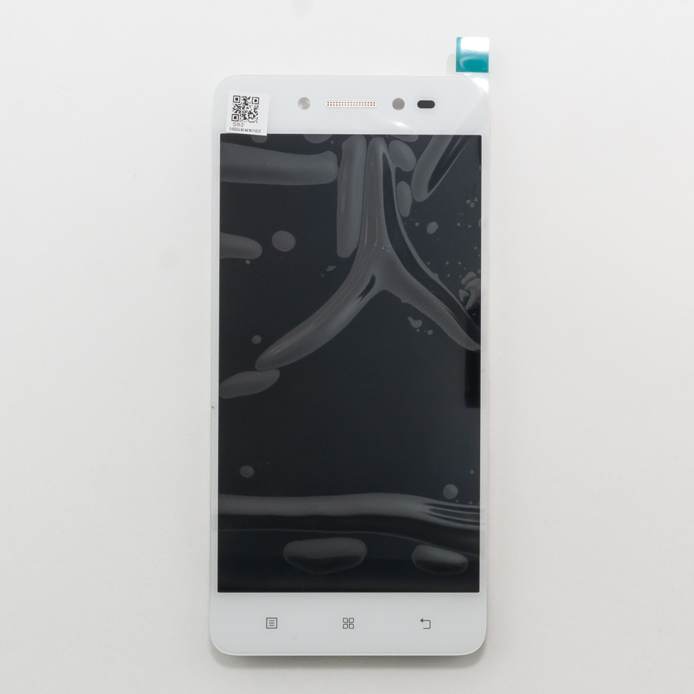 Дисплей в сборе с тачскрином для Lenovo Sisley S90 белый с рамкой